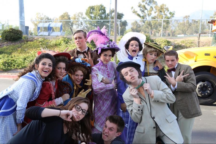 The "Hello Dolly!" cast takes a quick break to take some group photos.