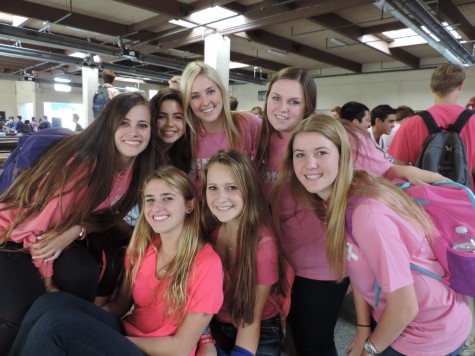 SMCHS students are thinking pink and supporting breast cancer awareness on 'pink day'. 