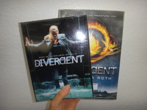 Divergent, the novel, by Veronica Roth and Divergent, the movie, directed by Neil Burger.