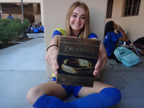 Senior Jorden Christensen with the Lord of the Rings Trilogy, one of the most successful book to movie adaptations.