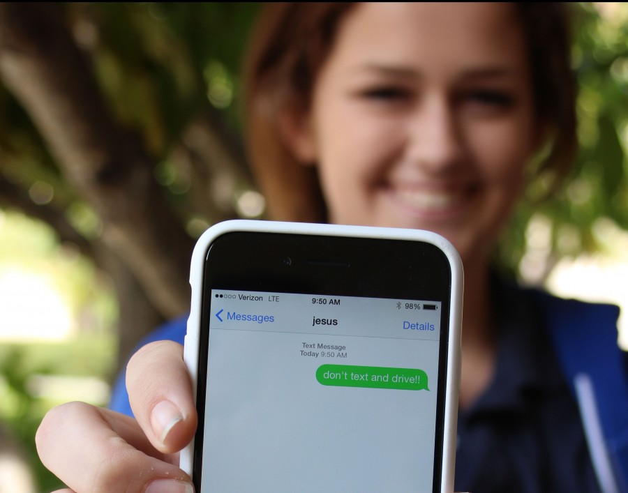 Text to Jesus - Sophomore Maggie Jennison reminds the people she care about to never text and drive.