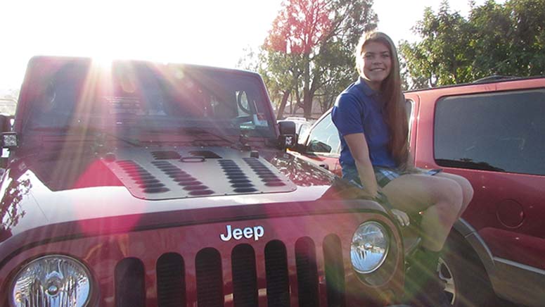 Avid Jeeper Ally Leara counts her red ride as one of her crowning glories.