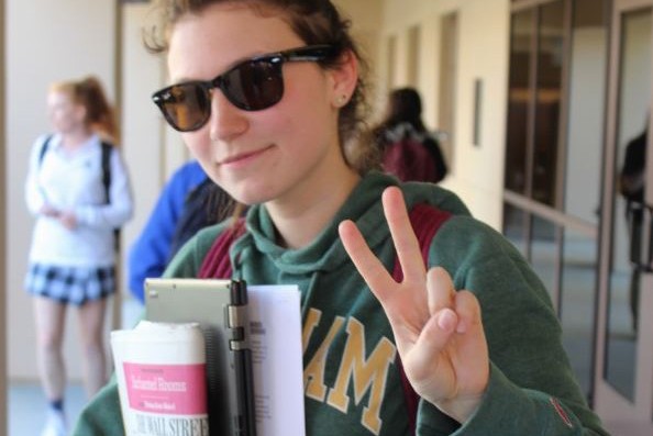 Senior Rachel Williams takes a bit of southern California cool wherever she goes.