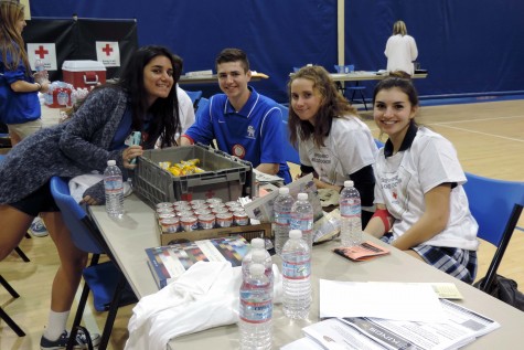 Students passed out snacks and waters to help donors relax before and after giving blood.