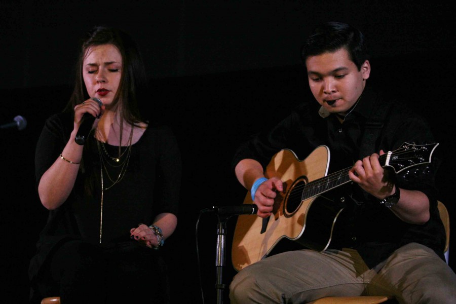 Doe, rae, me - Seniors Danielle Field and Mikey Shiraishi sing and play their hearts out at Roc 4 Peace.
