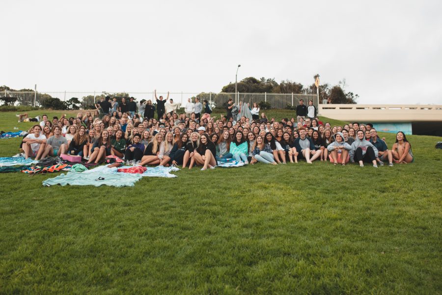 Continuing an annual tradition, the senior class of 2020 gathered at Salt Creek Beach Park to watch the sunset before their first day of senior year.