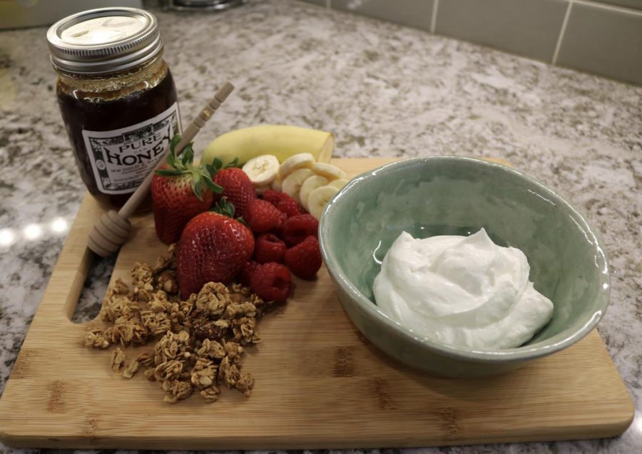 Yogurt Parfait: Step 1- Gather the ingredients.