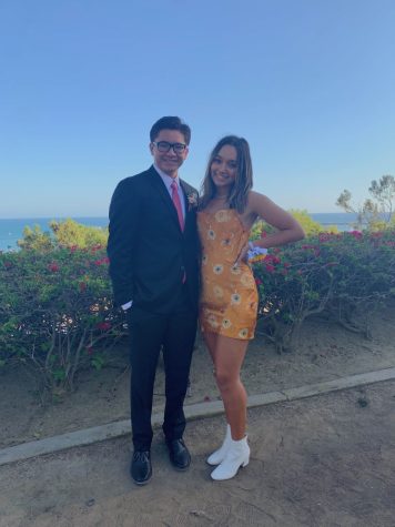 McNamee and Bautista pose together at a school dance.
