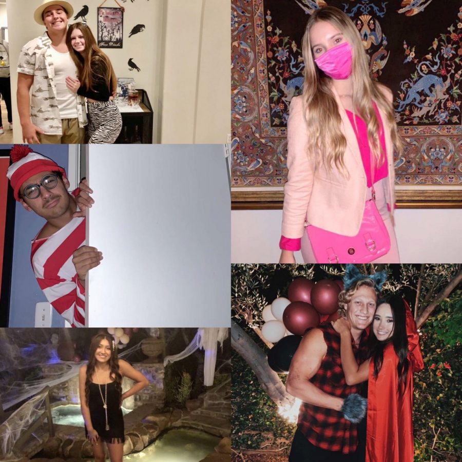 From left to right: Anthony Comestro and Lily Matteson as a Safari Guide and a Zebra, Shane Townsend as Elle Woods from Legally Blonde, Aldo Ruiz Ortiz as Waldo from Where's Waldo, Matt Auriemma and Brooke Owens as the Big Bad Wolf and Little Red Riding Hood, and Kennedy Santini as a Flapper from the 1920’s.