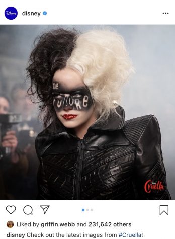 Disney intrigues fans by posting pictures and clips from set on their Instagram. Emma Stone is in costume of her new role Cruella. 