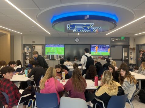Students watching the FIFA World Cup